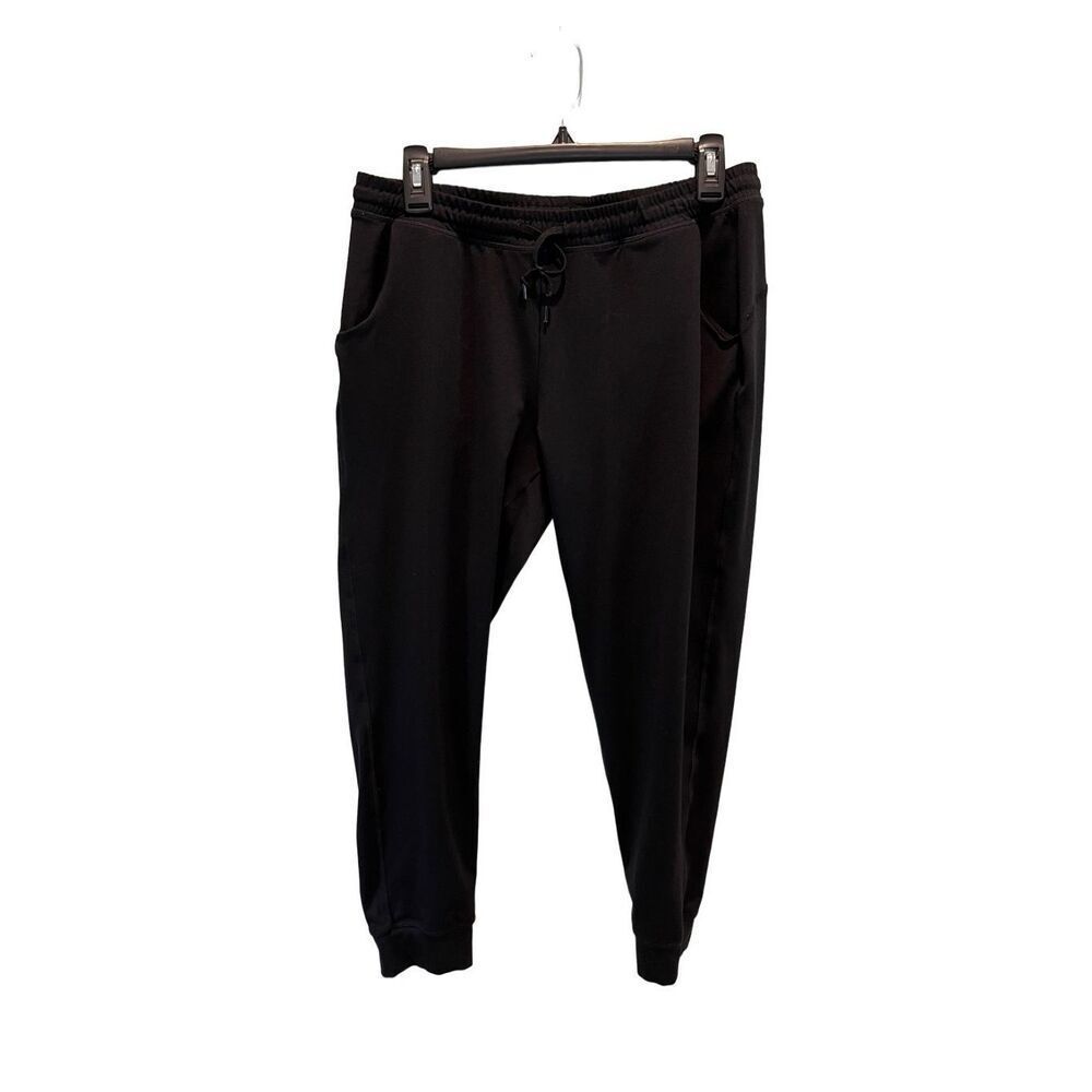 yogipace black cropped joggers with pockets - L